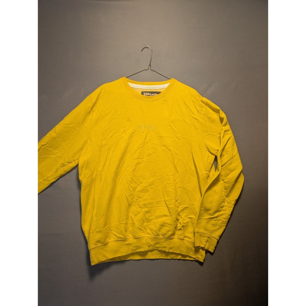 San Francisco Work Shirt Sweatshirt Mens XL Yellow Long Sleeve Crewneck Pullover